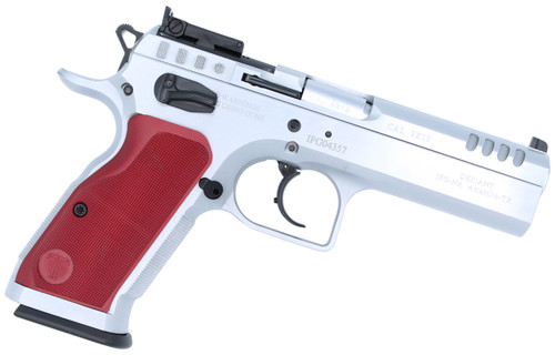 Tanfoglio TFSTOCK29OR Stock II 9mm Luger Pistol with 4.44-inch Barrel and Red Polymer Grips