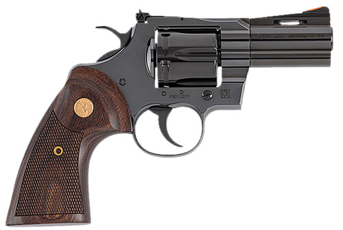 Colt Python PYTHONBP3WTS .357 Magnum / .38 Special 6-Shot Revolver with 3-Inch Blued Barrel and Wood Grips