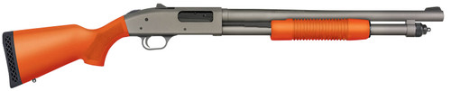 Mossberg 590A1 12 Gauge Pump Shotgun with 18.5" Tungsten Gray Cerakote Barrel and Magpul SGA Orange Synthetic Stock - Model 50791
