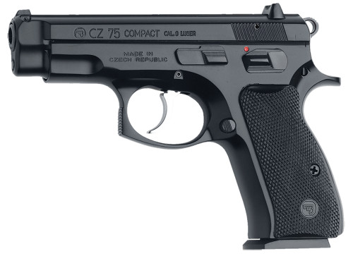 CZ 01190 CZ 75 Compact 9mm Luger Pistol with 3.75-Inch Barrel and Fixed Sights