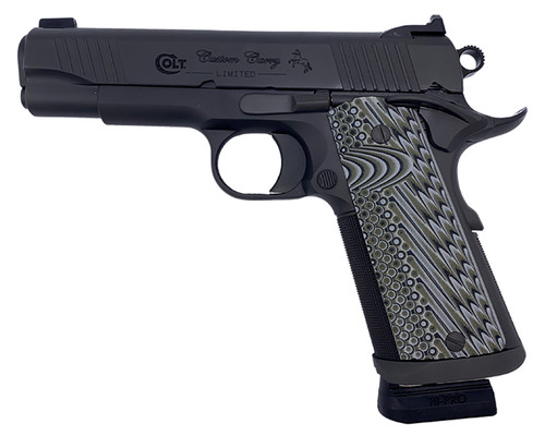 Colt Mfg O4042CS Limited Custom Carry 1911 9mm Luger with Gray G10 Grips and Decobond Smoke Gray Finish