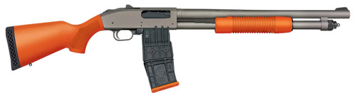 Mossberg 50220 590M 12 Gauge Shotgun with 18.5-inch Tungsten Gray Cerakote Barrel and Magpul SGA Safety Orange Synthetic Stock