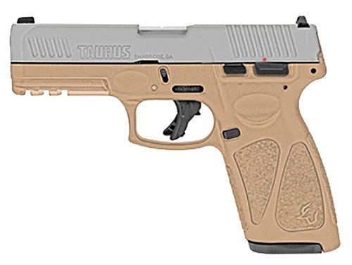 Taurus G3 9mm Full Size Pistol with 4-inch Barrel and Tan Polymer Frame (Part #1-G3B949T-15)