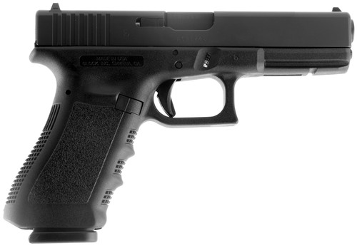 Glock G17 Gen3 Full Size 9mm Luger Pistol with 4.48-inch Barrel - Black Steel Slide and Polymer Frame