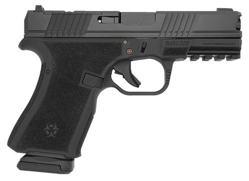 Black Rain Frontline FL-9MM-BLK Compact 9mm Pistol with 4-Inch Stainless Steel Barrel