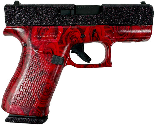 Glock G43X 9mm with Red Roses Cerakote Finish - 10-Round Capacity