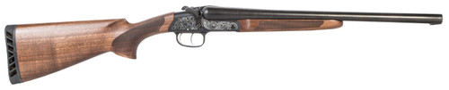ATI Road Agent Side-by-Side Shotgun 12 Gauge with 18.5 Inch Barrel - Engraved Receiver, Fixed Stock, and Bead Sight