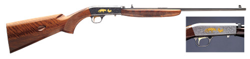 Browning SA-22 Takedown .22 LR Rifle with Gold-Plated Trigger and Satin Gray Engraved Receiver