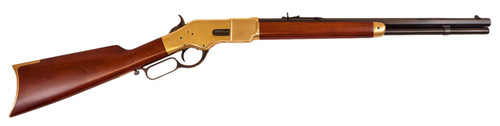 Cimarron 1866 Yellowboy Short Rifle in 38 Special – 20-inch Octagon Barrel with Brass Receiver
