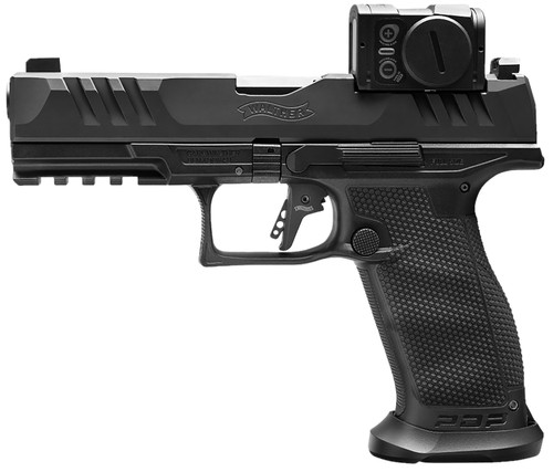 Walther Arms PDP 9mm with Aimpoint Acro Red Dot - Full Size Frame, 4.5-Inch Barrel, Black Polymer Frame, Part #2881225PRO
