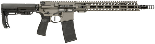 Patriot Ordnance Factory Minuteman DI Rifle with 13.75-inch Barrel in 5.56 NATO - Black Steel Threaded Barrel, Tungsten Cerakote Receiver, and 13-Inch Renegade Rail Handguard