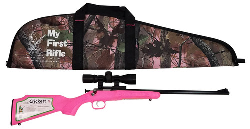 Crickett Youth Package KSA2220BSC .22 LR Single Shot Rifle with Pink Stock