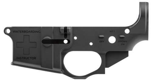 Spikes Waterboarding Instructor Stripped Lower Receiver for AR-15 | Multi-Caliber 7075-T6 Aluminum, Black Anodized Finish