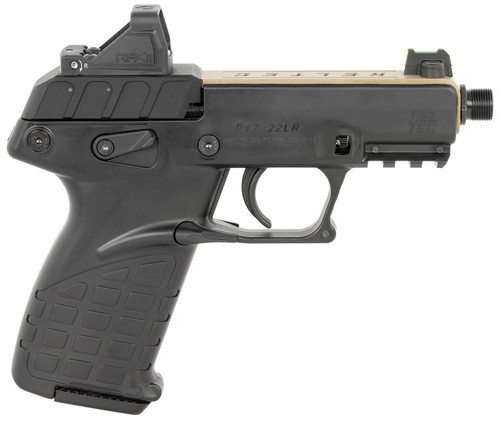 Kel-Tec P17 Tan/Black with Optic and Holster - 22 LR, 3.80-inch Barrel, 16+1 Capacity
