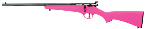 Savage Rascal 13844 Youth .22 LR Rifle with Pink Fixed Stock and Left-Hand Design