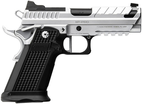 Fusion Precision XP-9-C XP Pro 9mm 4-inch Chrome Pistol with Interchangeable Grips and Optic Cut