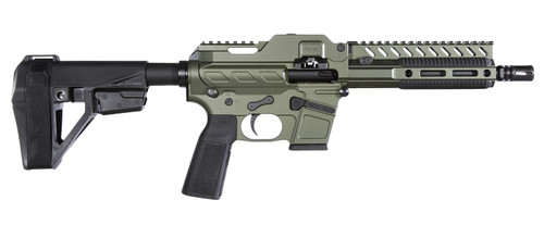 Freedom Ordnance FM9D8-ODG 9mm Luger Belt-Fed Pistol with 8-Inch Barrel and OD Green Anodized Finish