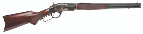 Cimarron CA204 1873 Short Deluxe Full Size 45 Colt (LC) 10+1, 20" Blued Octagon Steel Barrel, Color Case Hardened Steel Receiver, Walnut Fixed Pistol Grip Stock, Right Hand