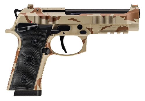 Beretta USA SPEC0743A18 92XI SAO 9mm Luger Pistol with Desert DPM Cerakote Finish and 4.7-Inch Barrel