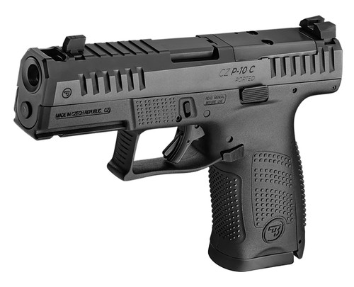 CZ P-10 C Optic Ready 9mm Luger Compact Pistol with 4-inch Barrel - Black Nitride Finish
