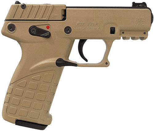 Kel-Tec P17DS 22LR Compact Pistol with Threaded Barrel and Desert Tan Finish