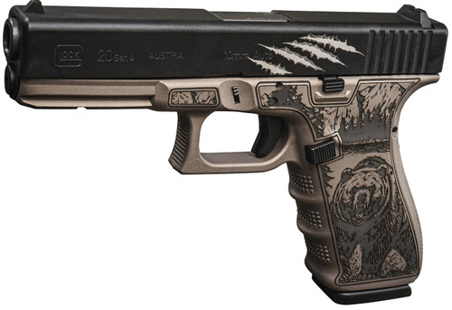 Glock G20 Gen4 Full Size 10mm Auto Pistol with Rose Gold Frame and Serrated Slide - Part UG2050204NKODAK