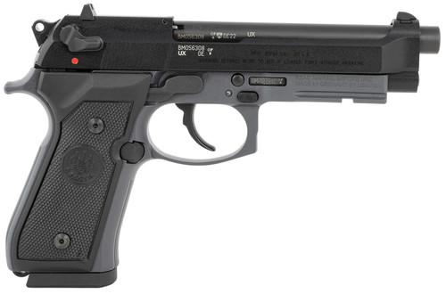 Beretta USA J90A192FSR59 92FSR Full Size .22 LR Pistol with Sniper Gray Aluminum Frame and 5.30-Inch Chrome-Lined Barrel