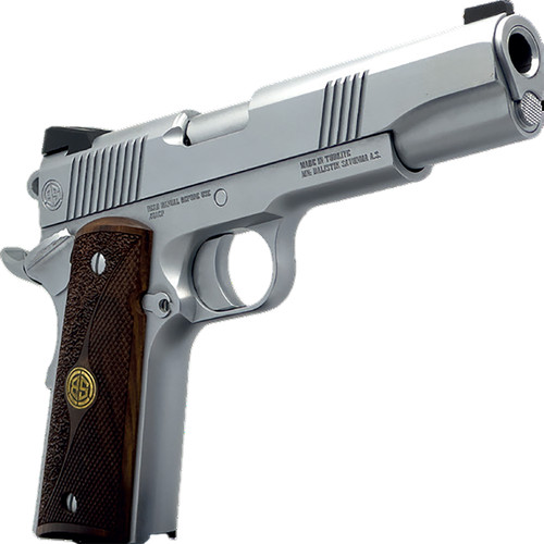 Dickinson DKSN9B Adam 1911 Commander Frame 9mm Luger with 4.25-inch Stainless Barrel and Wood Grips