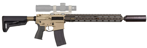 Q LLC SW-556-16IN-RIFLE Sugar Weasel 5.56 NATO with 16-inch Barrel, Gray Magpul SL-K Stock, Cherry Bomb Muzzle Brake