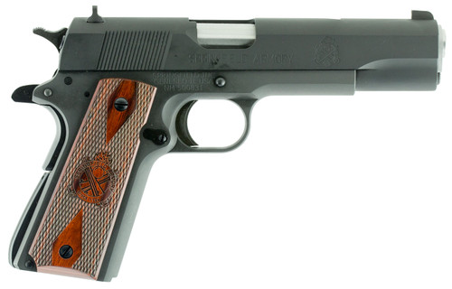 Springfield Armory PB9108LCA 1911 Mil-Spec .45 ACP Pistol with 5-Inch Barrel and Crossed Cannon Cocobolo Grips