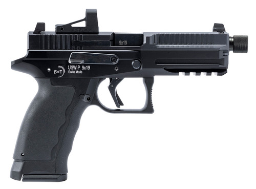 B&T Firearms BT490002 USW-P 9mm Luger Compact Pistol with Threaded Barrel and Optic Cut