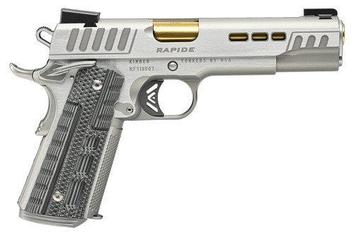 Kimber MFG. Inc. Rapide Dawn 45 ACP 5-Inch 8+1 Semi-Automatic Pistol with Stainless Steel Frame and Gold TiN Barrel