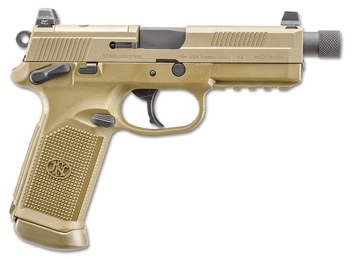 FN FNX45T Tactical Bundle 45 ACP with Flat Dark Earth Finish and 5.30" Threaded Barrel