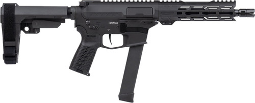 CMMG Banshee MKGS 9mm 8-Inch AR-15 Style Rifle with Polymer Stock and Zeroed Safety - Model 99A520F-AB
