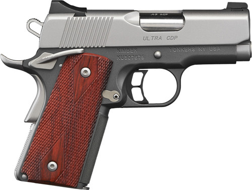 Kimber MFG Inc 3000245 Ultra CDP 45 ACP 3-Inch Stainless Steel Pistol with Rosewood Grips