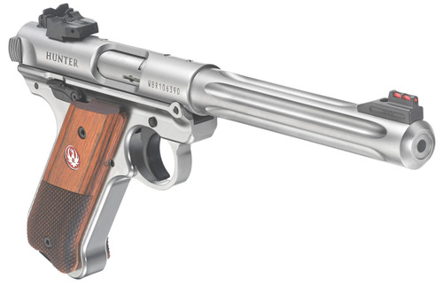 Ruger Mark IV Hunter .22 LR Pistol with Fluted Bull Barrel and Fiber Optic Sights