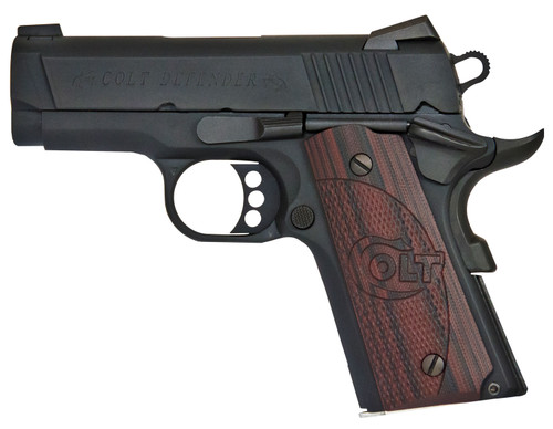 Colt O7802XE Defender 9mm Luger Compact Pistol with 3-Inch Barrel and Black Cherry G10 Grip