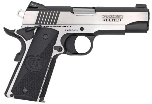 Colt O4082CE Combat Elite Commander 9mm Luger Pistol with Night Sights and Two-Tone Finish