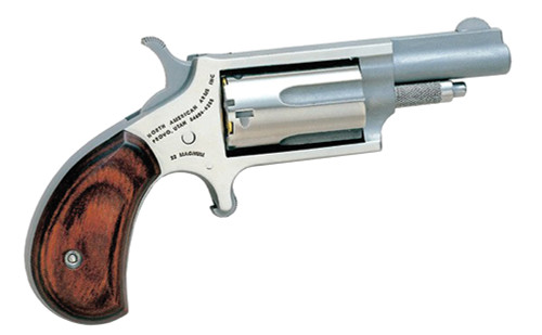 NAA 22MC Mini-Revolver in .22 LR/ WMR with Rosewood Grip and Stainless Steel Finish