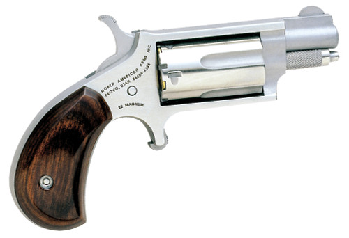 North American Arms NAA 22MS Mini-Revolver - .22 WMR, 5-Shot, Stainless Steel, Compact Design