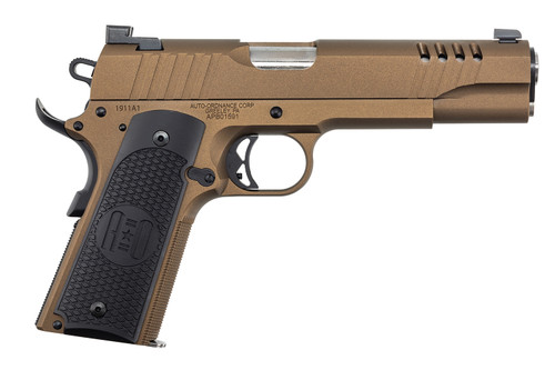 Auto Ordnance 1911TCAC10 1911 .45 ACP 5-inch Stainless Steel Barrel with Burnt Bronze Cerakote Frame
