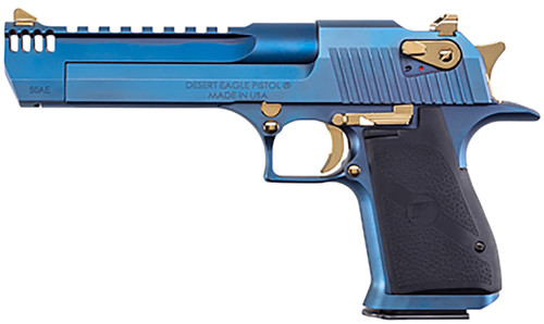 Magnum Research Mark XIX DE50CBG .50 AE 6-Inch Combat Pistol with Carbo Blue and Gold Accents
