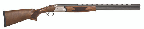 Mossberg Silver Reserve Bantam Youth 20 Gauge Over/Under Shotgun with 26-Inch Barrel, Satin Silver Receiver, Fixed Black Walnut Stock - Model 75477