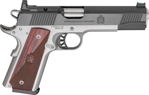 Springfield Armory PX9119LAOS 1911 Ronin 9mm Pistol with Optic Ready Slide and Crossed Cannons Checkered Grips