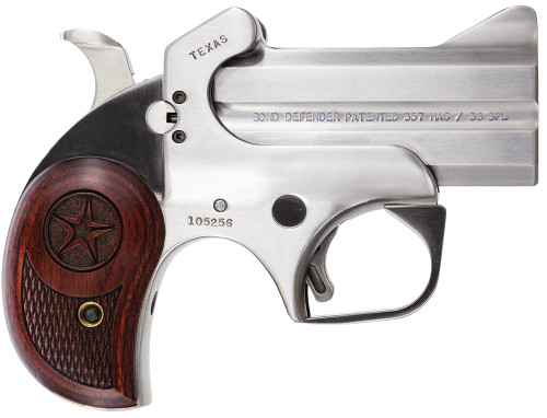 Bond Arms BATD Texas Defender .357 Mag / .38 Special Derringer with 3-Inch Barrel and Rosewood Grip