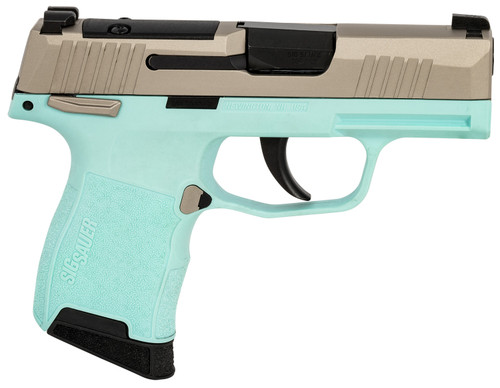 Sig Sauer P365 380 XR3MS with Robin's Egg Blue Finish and Nickel Controls - Part 365380REBMS