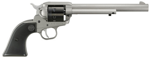Ruger Wrangler .22 LR Revolver with 7.5-inch Silver Cerakote Barrel and Black Checkered Polymer Grips