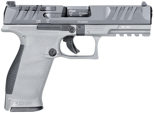 Walther Arms PDP 9mm Luger Pistol with 4.5-inch Barrel - Gray Polymer Frame, Optic Ready, 18+1 Capacity