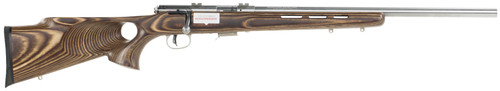 Savage Arms 94725 93 BTVS Full Size .22 WMR Bolt-Action Rifle with Satin Stainless Finish and Brown Thumbhole Stock