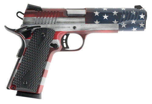 Citadel CIT45FSPUSA 1911-A1 Government Style 45 ACP Pistol with Cerakote American Flag Finish and Beavertail Steel Frame